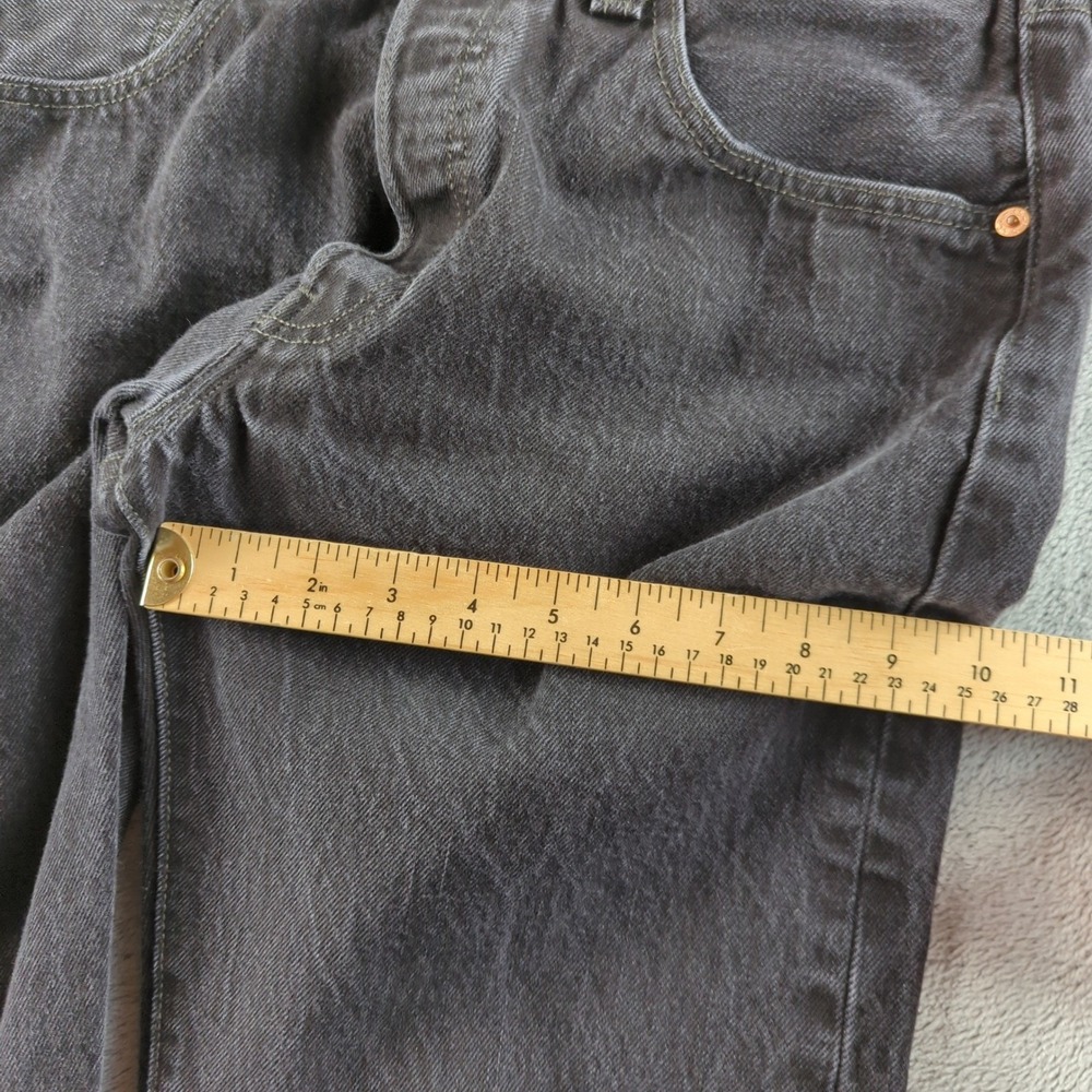 Vintage Levis 501 Jeans Mens 33 (Fits 30x28) Black Faded Straight Grunge Y2K - Picture 10 of 12